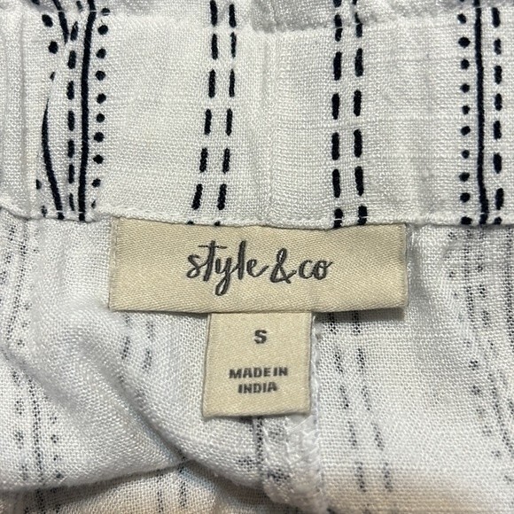 STYLE & CO Size Small Denim Bermuda High Rise Paperbag Waist Pull On Shorts NWT - Picture 9 of 12